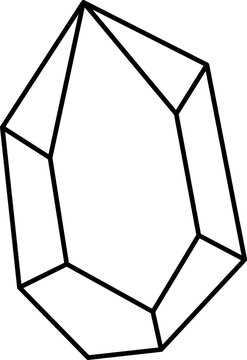 Geometric crystal design showing simple faceting and clean lines