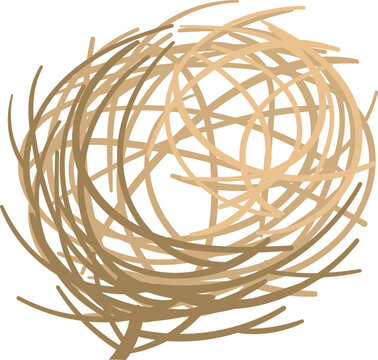 Dry tumbleweed vector illustration representing desolation and the western wilderness