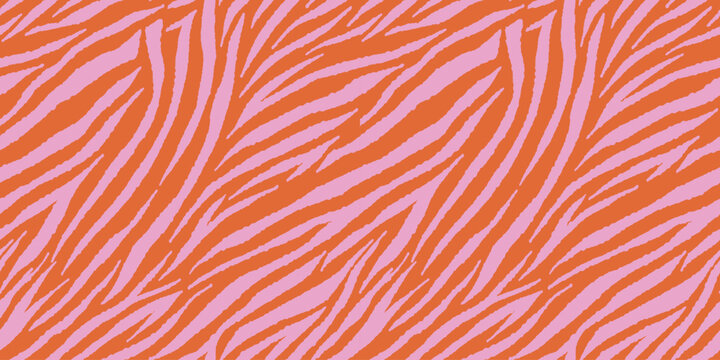 Vector hand-drawn abstract seamless pattern, zebra and tiger print  skin with irregular organic spots, background and texture with a playful, bold and contemporary aesthetic