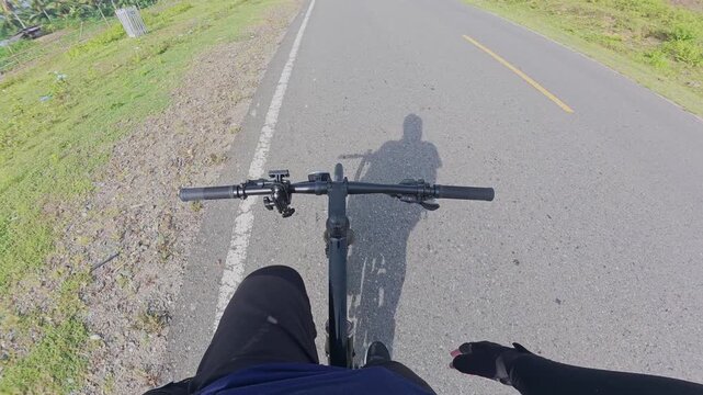 First Person View Cycling on Country Road