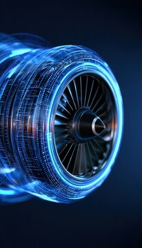 Aircraft Turbine with Translucent Smart Diagnostic Layers and Sensor Nodes