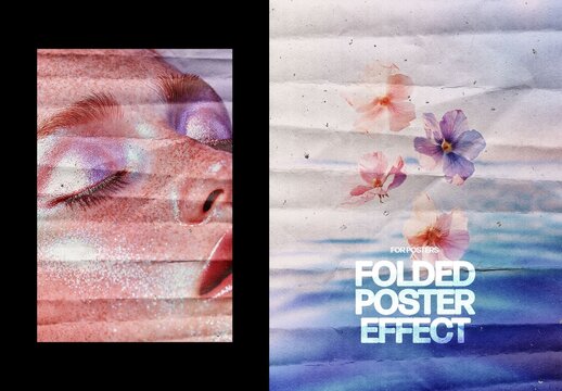 Folded Poster Photo Effect