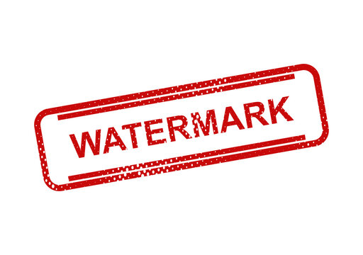 Red vintage watermark stamp with text illustration