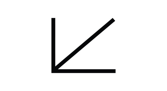 Right angle bracket shape a black silhouette against white background