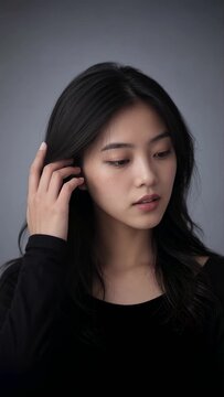 portrait of a young Asian woman