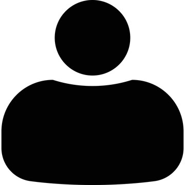 Black user profile icon person avatar symbol vector illustration