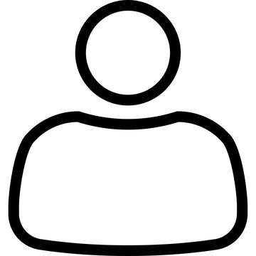 Black user profile icon outline person avatar symbol vector illustration