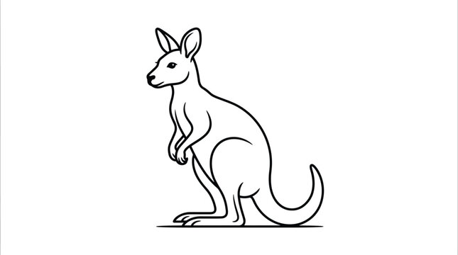 vector illustration of a kangaroo