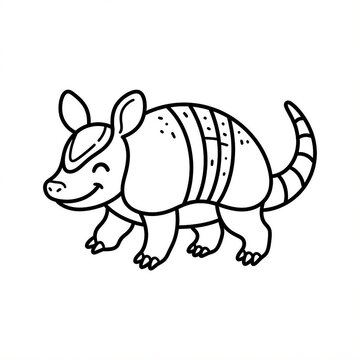 Armadilo doodle illustration