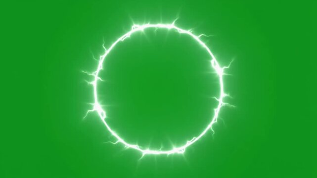 Circular Halo Floating Motionlessly on Chroma Green