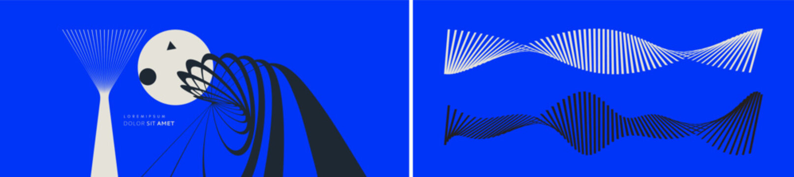 Abstract digital wave. Big data visualization for business, science, or technology. A bundle splitting into multiple rays, strands, or fibers. Sound wave or audio signal. Vector for design.