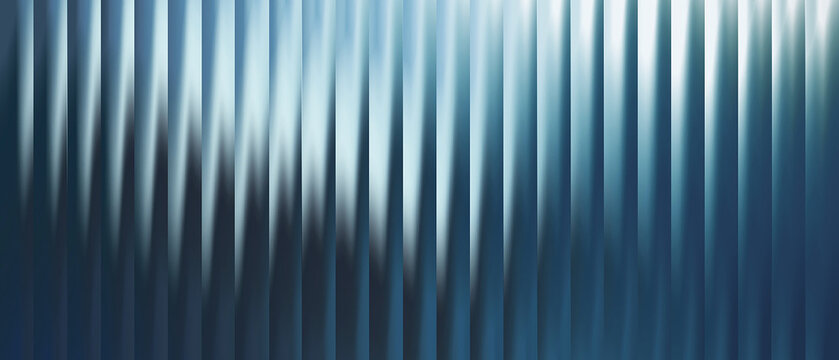 Vertical blue and white gradient stripes with soft blurry light reflections and shadows