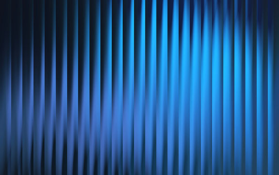 Abstract background, with vertical blue, stripes and glowing, light gradient effects