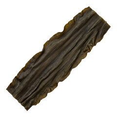 Single sheet of dried kombu seaweed on a transparent background © Boris Puzdak