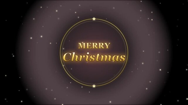Abstract Merry Christmas Elegant Gold Ruby Loop Background with Luxurious Festive Sparkles