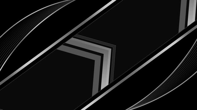 Luxurious background with diagonal accents and curved lines animation, art deco-inspired geometric shapes
