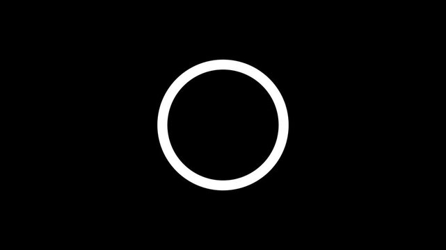 Animated circular loading mark with white background