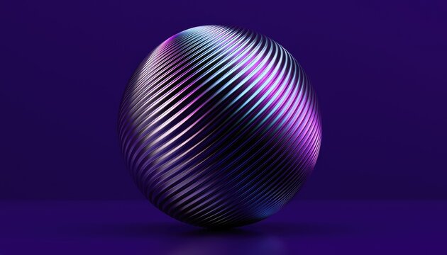 A futuristic, iridescent egg-shaped object rests on a reflective purple surface.