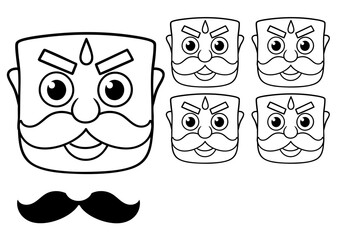 Fototapeta premium Stencil for Raavan for your Dushera festival