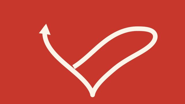 Circular Gifting Symbol Turning Into a Heart on Red