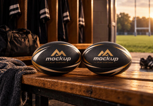 Rugby Ball Mockup