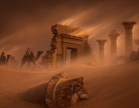 Desert ancient ruins