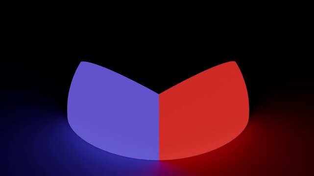 3d rotate ball red blue