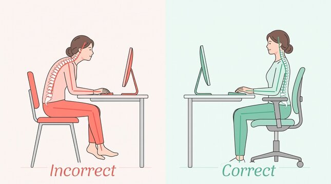 Desk Posture: Good vs. Bad