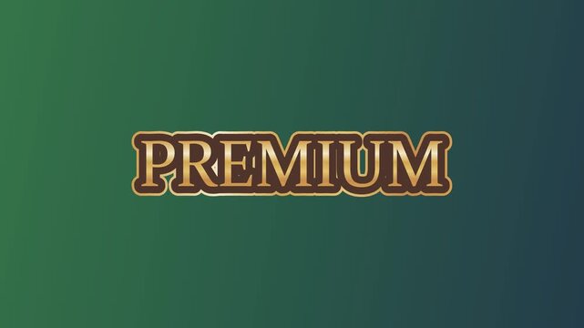 グリーンバック対応「PREMIUM」の高級感あるゴールドのテロップ・文字アニメーション動画素材