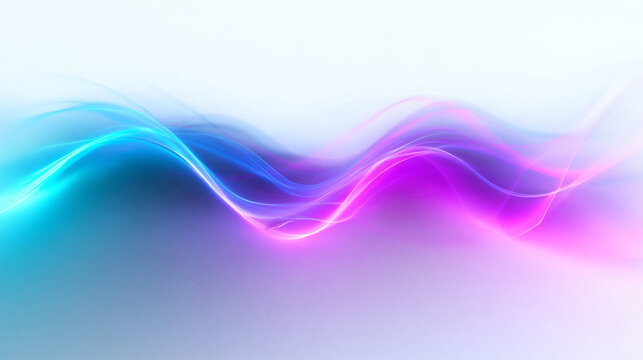 Abstract Energy Wave Flowing with Vibrant Neon Light
