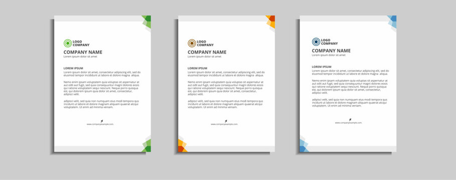 modern corporate letterhead template design