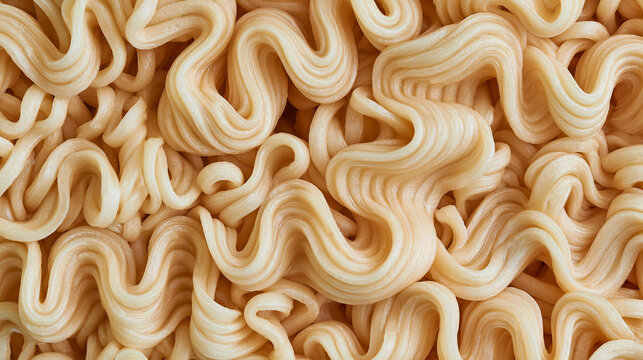 close up view of uncooked instant ramen noodles