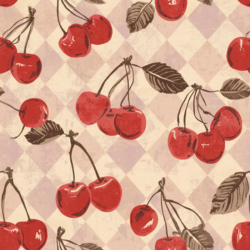 seamless pattern with cherry