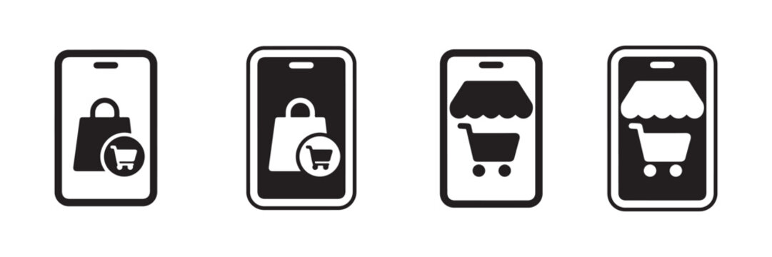 Online shopping mobile app ,Online shopping application icon