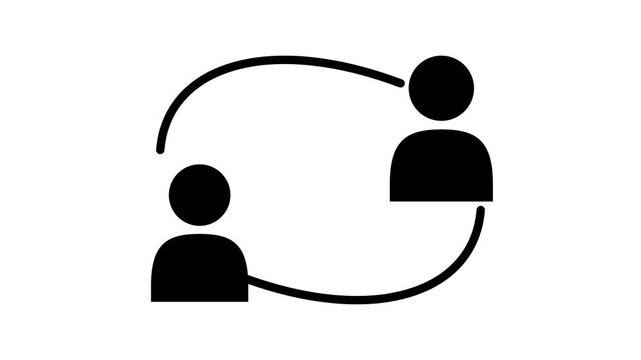 Animated Community Network Nodes User Connection Icon Animation Variant 4 Motion Graphic Loop Featuring Modern UI Elements for Digital Communications and Presentations #7