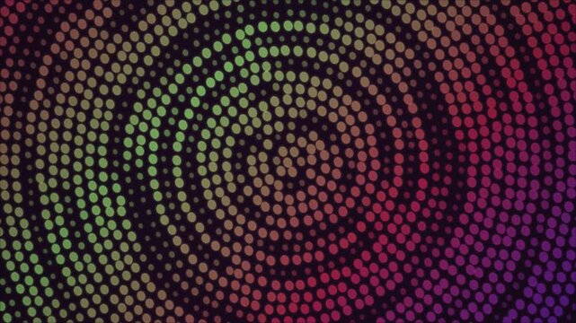 Colorful dot flow animation progresses across the screen creating a dynamic visual texture dots texture gradient pattern movement
