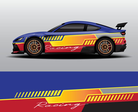 Modern Racing Car Wrap and Automotive Graphic Design