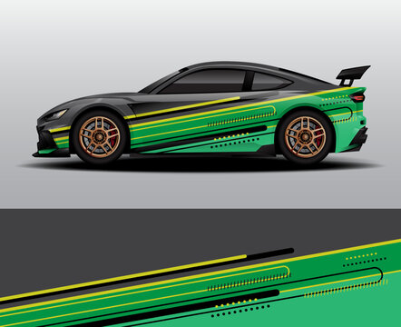 Modern Racing Car Wrap and Automotive Graphic Design