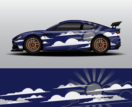 Modern Racing Car Wrap and Automotive Graphic Design