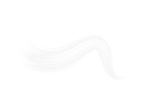 A subtle, translucent wave-like streak flows gently across the white background. The soft, curving lines vary slightly in opacity and create a delicate, airy effect.