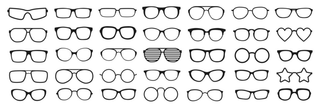 Diverse eyewear collection: stylish frames and trendy designs
