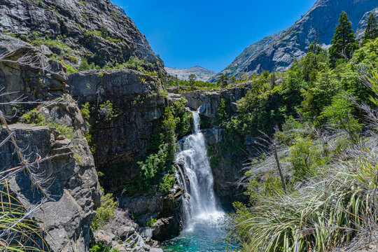 Cascada Las Animas waterfall in Parque Cordillera Los Quemados Chile