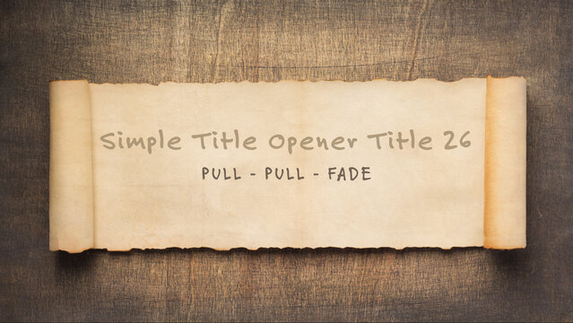 Simple Title Opener Set 1 Title 26