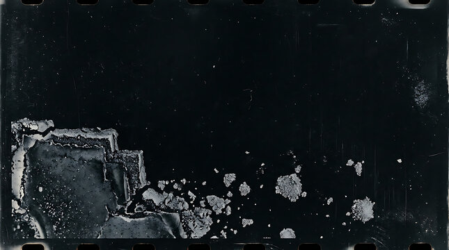 Abstract film grain texture with dark grunge overlay and vintage analog photography effect.