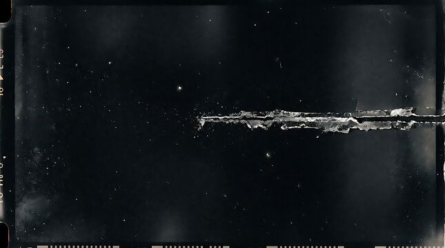Abstract dark film grain texture with horizontal light streak and vintage noise overlay.