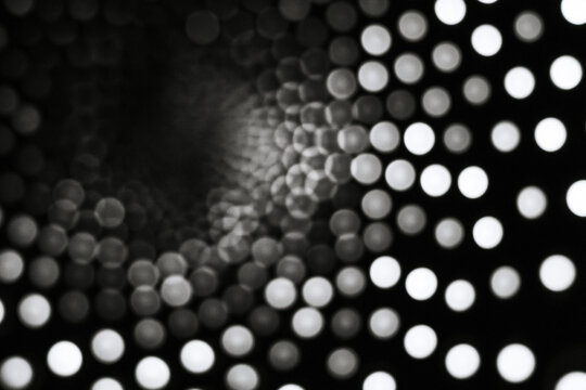 Abstract black white bokeh lights pattern