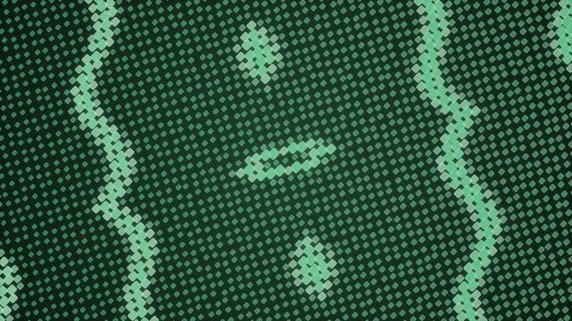 Green halftone wavy pattern, retro screen print texture background, vintage comic book dot aesthetic, abstract teal pop art overlay for video editing