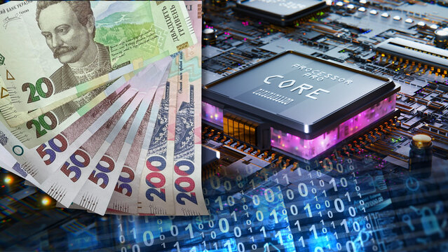 Ukraine's semiconductor industry. Financial investment in Ukraine's microchip, processor, core, and computing sectors, alongside domestic technological innovations. 