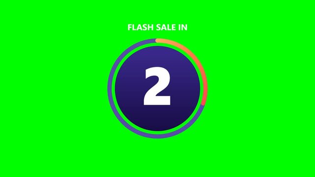 Flash Sale Countdown Animation with 50 Off Offer