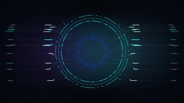HUD target reticle interface spinning seamless loop background